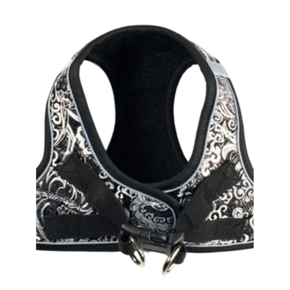 Pet Reflective Harness Vest - Black Royal Elegance - SZ SM 14 -16" chest